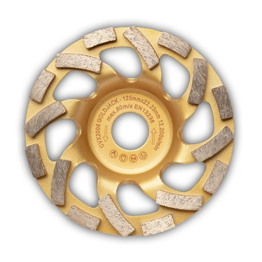 Diamant-Schleiftopf mit Fächerform "Gold Jack" 125x22.23mm