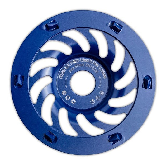 PKD Schleiftopf mit Hai-Fisch Fächerform "Blue Power"